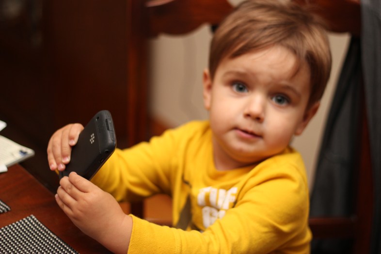 Blackberry vs. iPhone 5 (from a Toddler's perspective)