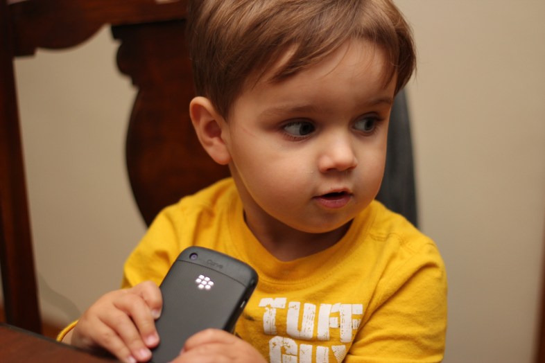 Blackberry vs. iPhone 5 (from a Toddler's perspective)